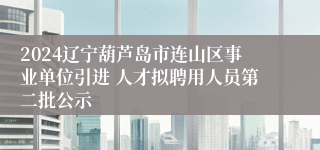 2024辽宁葫芦岛市连山区事业单位引进 人才拟聘用人员第二批公示