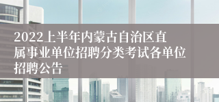 2022上半年内蒙古自治区直属事业单位招聘分类考试各单位招聘公告