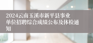 2024云南玉溪市新平县事业单位招聘综合成绩公布及体检通知