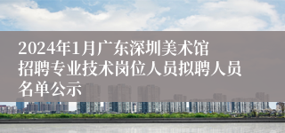 2024年1月广东深圳美术馆招聘专业技术岗位人员拟聘人员名单公示