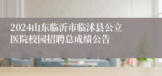 2024山东临沂市临沭县公立医院校园招聘总成绩公告