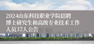 2024山东科技职业学院招聘博士研究生和高级专业技术工作人员37人公告