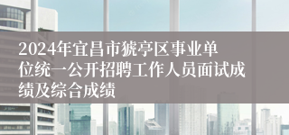 2024年宜昌市猇亭区事业单位统一公开招聘工作人员面试成绩及综合成绩