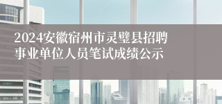 2024安徽宿州市灵璧县招聘事业单位人员笔试成绩公示