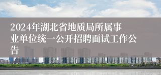 2024年湖北省地质局所属事业单位统一公开招聘面试工作公告