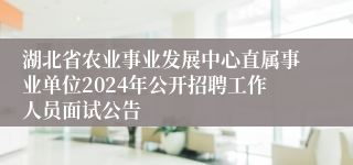 湖北省农业事业发展中心直属事业单位2024年公开招聘工作人员面试公告