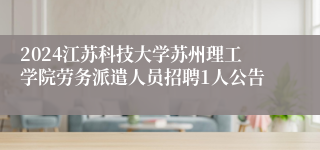 2024江苏科技大学苏州理工学院劳务派遣人员招聘1人公告