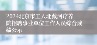 2024北京市工人北戴河疗养院招聘事业单位工作人员综合成绩公示