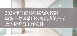 2024年河南省疾病预防控制局统一考试录用公务员成绩公示及体检考察工作安排