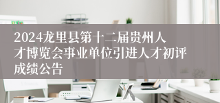 2024龙里县第十二届贵州人才博览会事业单位引进人才初评成绩公告