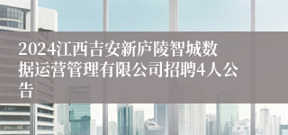 2024江西吉安新庐陵智城数据运营管理有限公司招聘4人公告