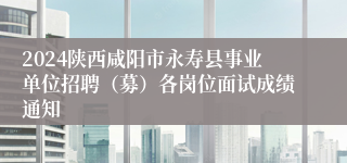 2024陕西咸阳市永寿县事业单位招聘（募）各岗位面试成绩通知