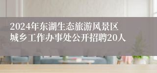 2024年东湖生态旅游风景区城乡工作办事处公开招聘20人