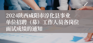 2024陕西咸阳市淳化县事业单位招聘（募）工作人员各岗位面试成绩的通知