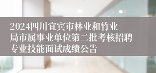 2024四川宜宾市林业和竹业局市属事业单位第二批考核招聘专业技能面试成绩公告