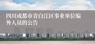 四川成都市青白江区事业单位编外人员的公告