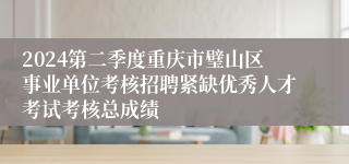 2024第二季度重庆市璧山区事业单位考核招聘紧缺优秀人才考试考核总成绩