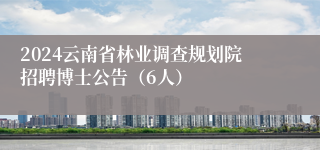 2024云南省林业调查规划院招聘博士公告（6人）