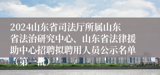 2024山东省司法厅所属山东省法治研究中心、山东省法律援助中心招聘拟聘用人员公示名单（第一批）