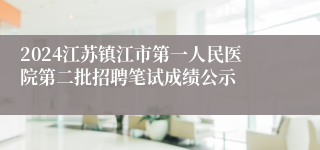 2024江苏镇江市第一人民医院第二批招聘笔试成绩公示