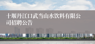 十堰丹江口武当山水饮料有限公司招聘公告