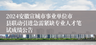 2024安徽宣城市事业单位市县联动引进急需紧缺专业人才笔试成绩公告