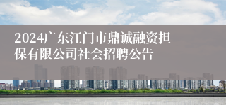 2024广东江门市鼎诚融资担保有限公司社会招聘公告