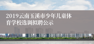 2019云南玉溪市少年儿童体育学校选调拟聘公示