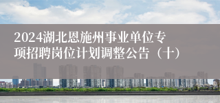 2024湖北恩施州事业单位专项招聘岗位计划调整公告（十）