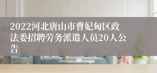 2022河北唐山市曹妃甸区政法委招聘劳务派遣人员20人公告