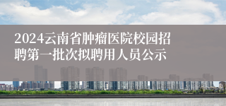 2024云南省肿瘤医院校园招聘第一批次拟聘用人员公示