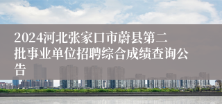 2024河北张家口市蔚县第二批事业单位招聘综合成绩查询公告