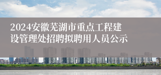 2024安徽芜湖市重点工程建设管理处招聘拟聘用人员公示