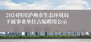 2024四川泸州市生态环境局下属事业单位占编聘用公示