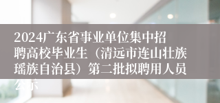 2024广东省事业单位集中招聘高校毕业生（清远市连山壮族瑶族自治县）第二批拟聘用人员公示