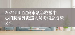 2024四川宜宾市紧急救援中心招聘编外派遣人员考核总成绩公告