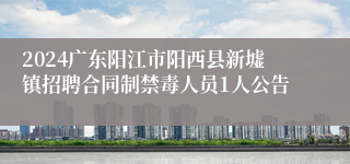 2024广东阳江市阳西县新墟镇招聘合同制禁毒人员1人公告