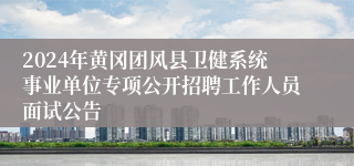 2024年黄冈团风县卫健系统事业单位专项公开招聘工作人员面试公告