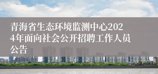 青海省生态环境监测中心2024年面向社会公开招聘工作人员公告