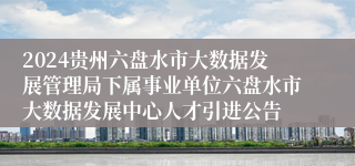 2024贵州六盘水市大数据发展管理局下属事业单位六盘水市大数据发展中心人才引进公告