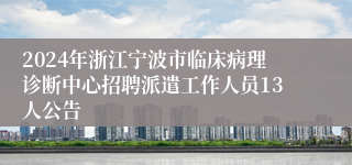 2024年浙江宁波市临床病理诊断中心招聘派遣工作人员13人公告