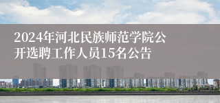 2024年河北民族师范学院公开选聘工作人员15名公告