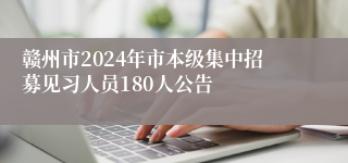 赣州市2024年市本级集中招募见习人员180人公告