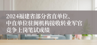 2024福建省部分省直单位、中直单位驻闽机构接收转业军官竞争上岗笔试成绩