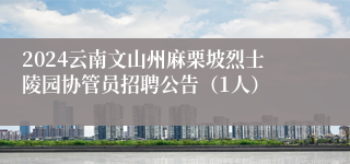 2024云南文山州麻栗坡烈士陵园协管员招聘公告（1人）