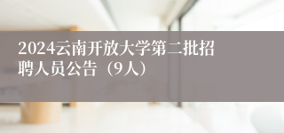 2024云南开放大学第二批招聘人员公告（9人）