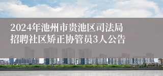 2024年池州市贵池区司法局招聘社区矫正协管员3人公告