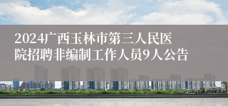 2024广西玉林市第三人民医院招聘非编制工作人员9人公告