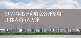 2024年墨子实验室公开招聘工作人员5人方案