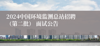 2024中国环境监测总站招聘（第二批） 面试公告